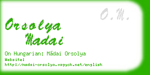 orsolya madai business card